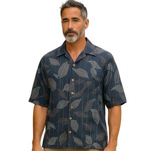 Banana Cabana Silk Hawaiian Shirt Short Sleeve Button Down Vacation Sz XX-LG